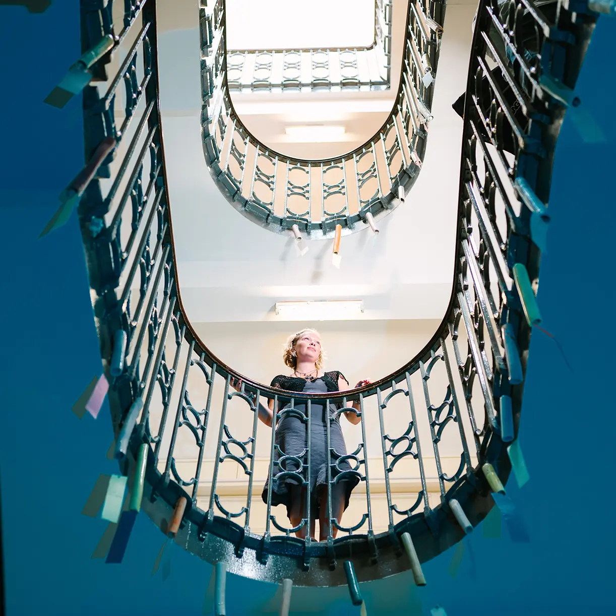 Staircase to boarding house