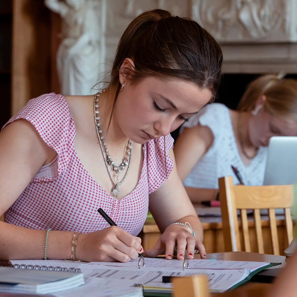 Girl studying