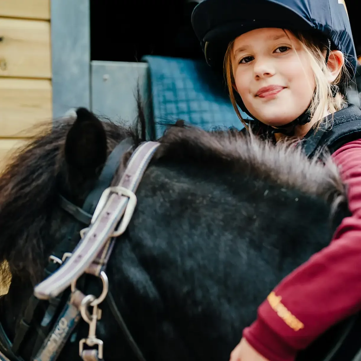 Prep girl with horse