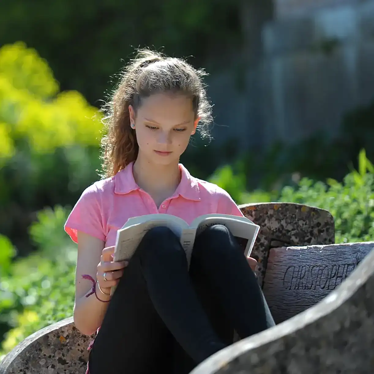 Pupil reading book