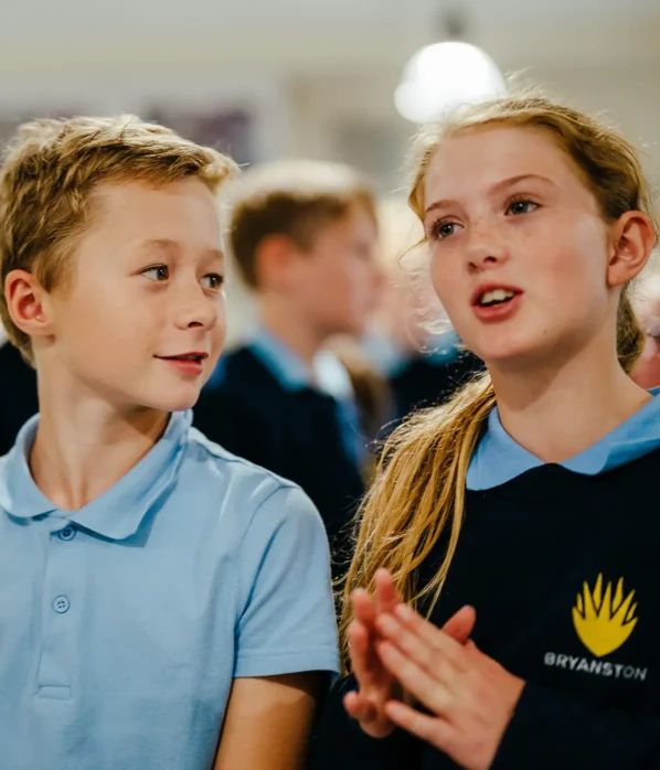 Prep school boy and girl