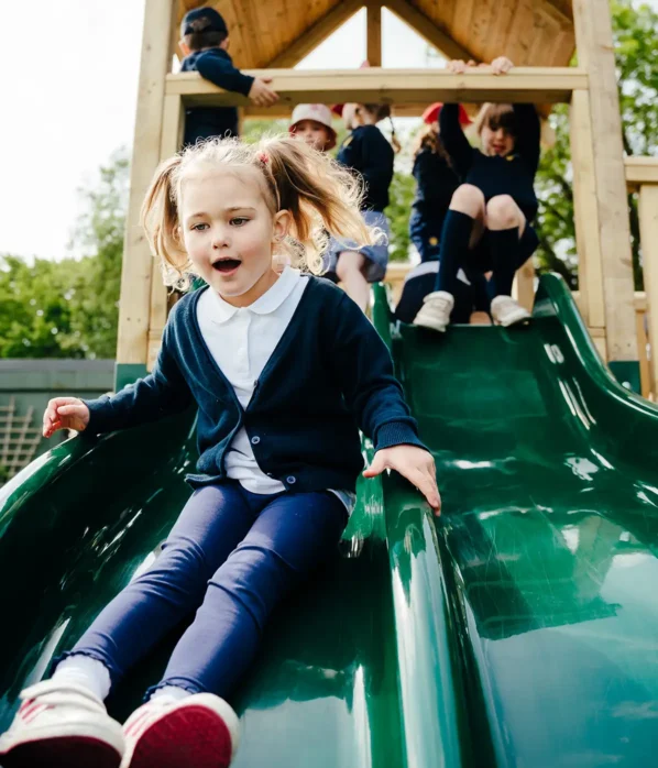 Pre-prep girl on slide