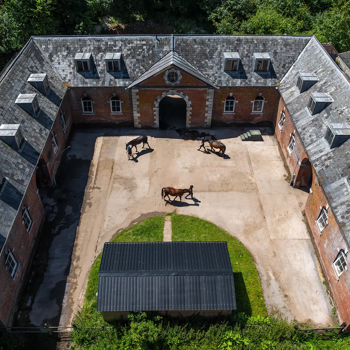 Equestrian Stables from Drone