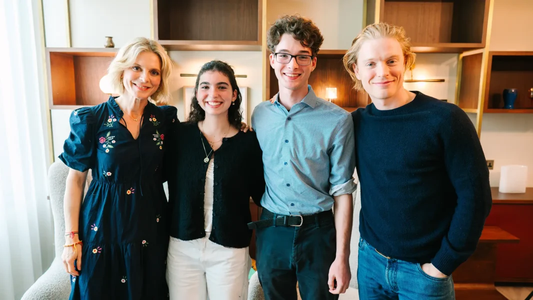 Emilia, Freddie and two pupils