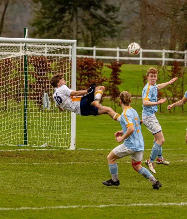 Football shot at goal