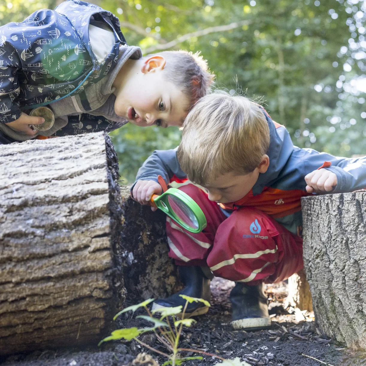 Prep Children Exploring Outdoors