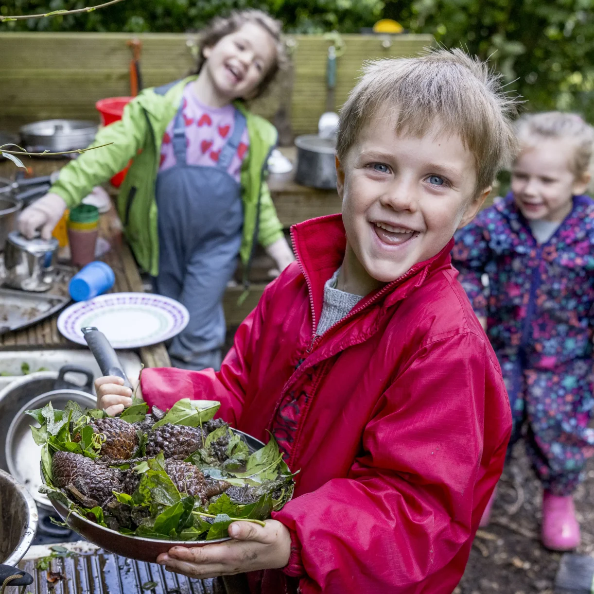 Prep School Children Outdoors